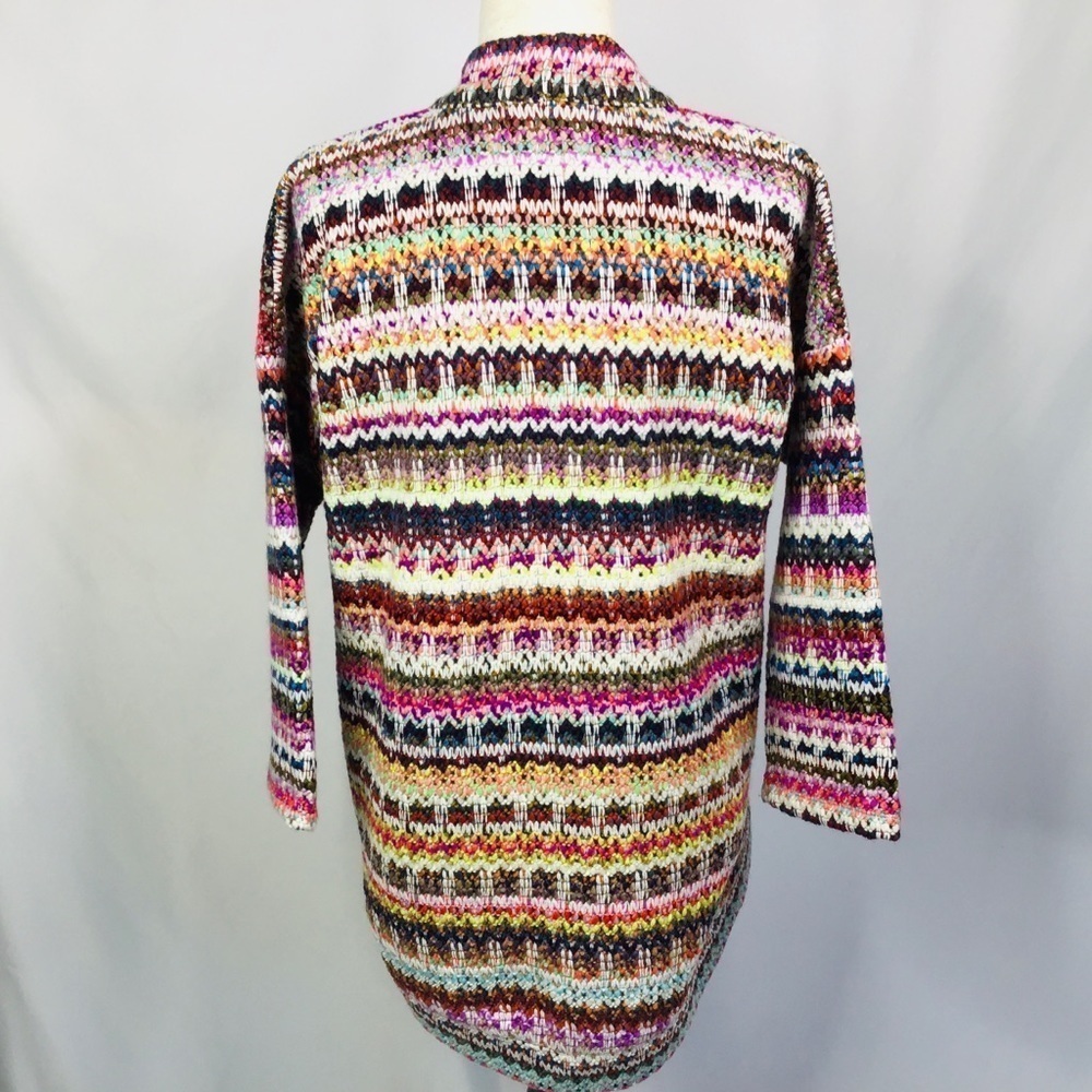 ANTHROPOLOGIE dRA Yoko Jacket Size XS Oversize Fit Boho Open Multicolor - Picture 6 of 12